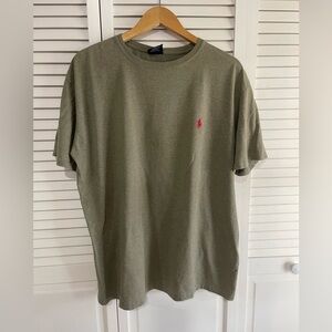 Polo by Ralph Lauren Olive Green Tee with Red Pony Logo